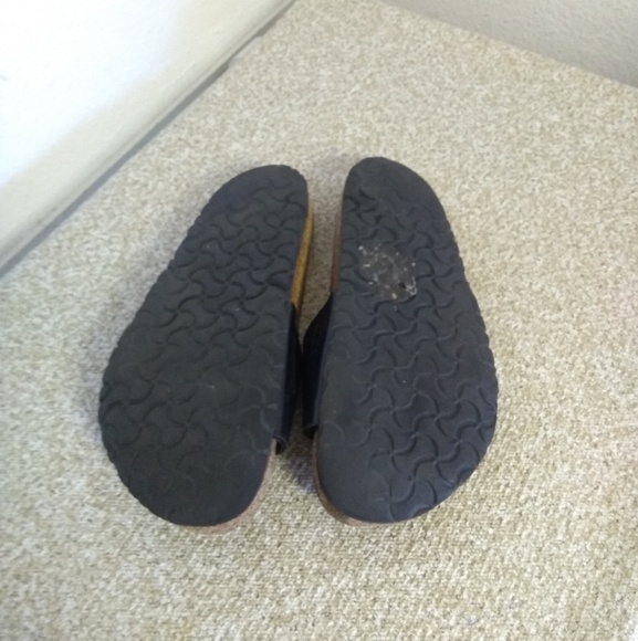 Birkenstocks Black Leather Unisex Sandals